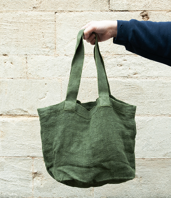 French Linen Woven Shopper, Treillis