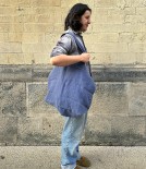 French Linen Over-Sized Woven Carry-All, Indigo