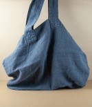 French Linen Over-Sized Woven Carry-All, Indigo