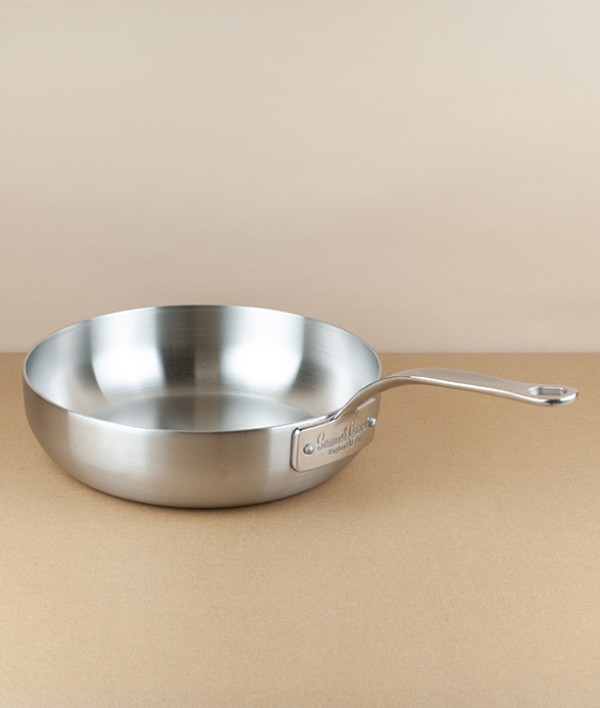 English Stainless Steel Tri-ply Chef's Pan, 24cm