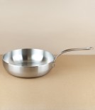 English Stainless Steel Tri-ply Chef's Pan, 24cm