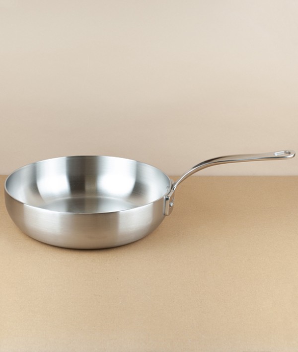 English Stainless Steel Tri-ply Chef's Pan, 24cm