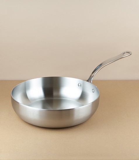 English Stainless Steel Tri-ply Chef's Pan, 24cm