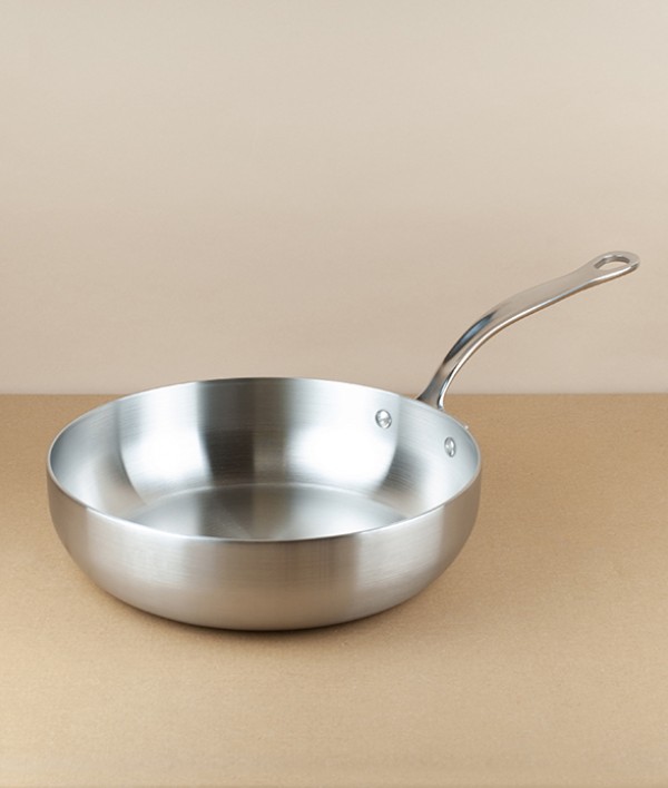 English Stainless Steel Tri-ply Chef's Pan, 24cm