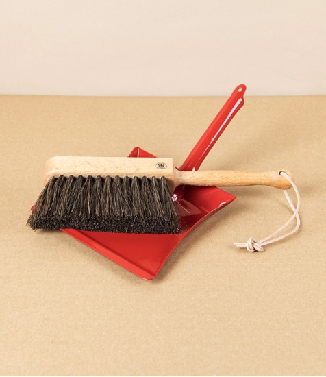 Child's Painted Steel Dustpan & Brush