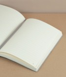 Italian notebook with elastic, A5, Lined and Numbered, Green