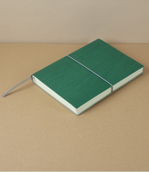 Italian Daily Diary with Elastic, 2025, A5, Green