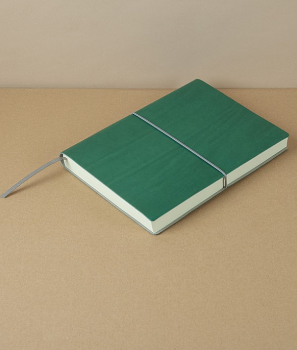 Italian Daily Diary with Elastic, 2025, A5, Green