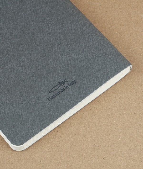 Italian Soft-Cover Dotted Notebook, A5, Slate