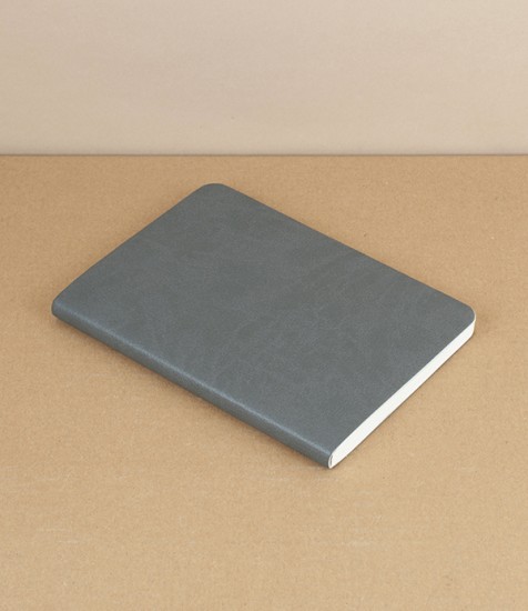 Italian Soft-Cover Dotted Notebook, A5, Slate