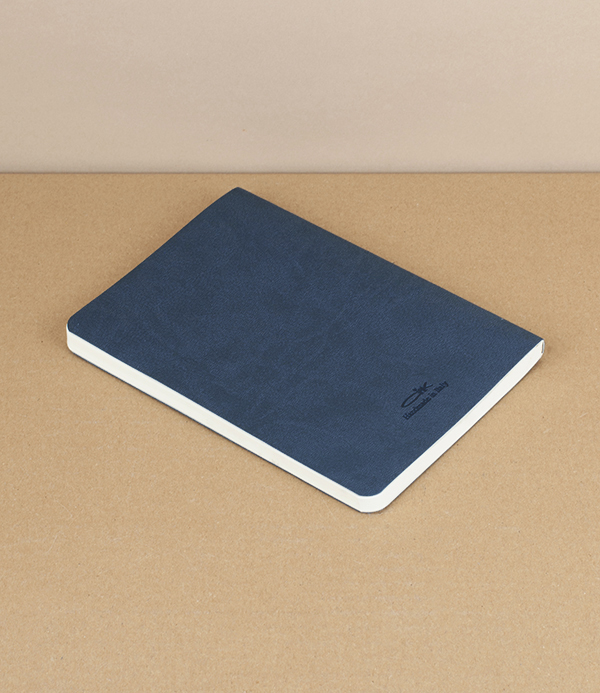 Italian Soft-Cover Dotted Notebook, A5, Navy