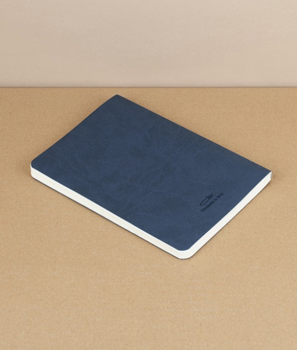 Italian Soft-Cover Dotted Notebook, A5, Navy