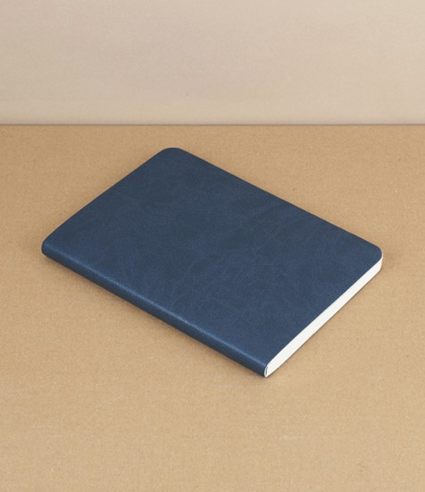 Italian Soft-Cover Dotted Notebook, A5, Navy