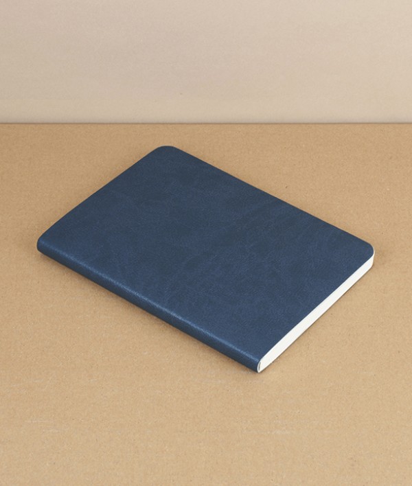 Italian Soft-Cover Dotted Notebook, A5, Navy