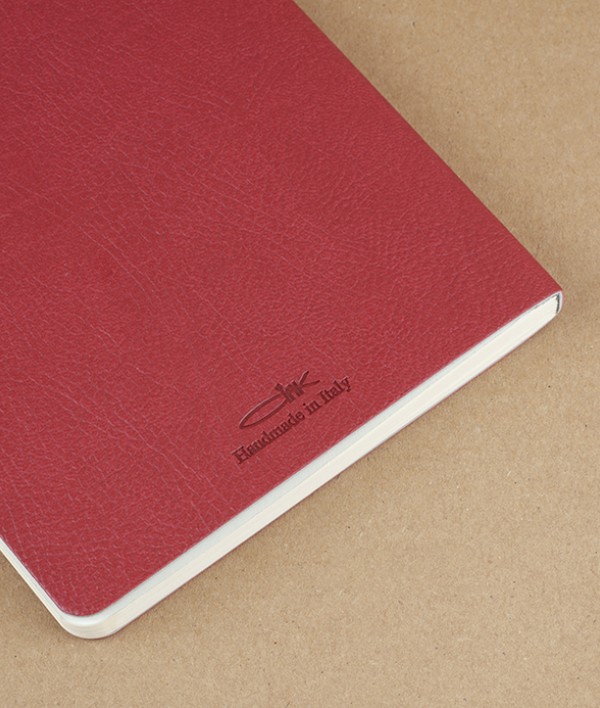 Italian Soft-Cover Lined Notebook, B6, Red