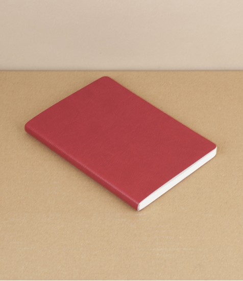 Italian Soft-Cover Lined Notebook, B6, Red