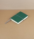 Italian Pocket Notebook with Elastic, Lined, Green