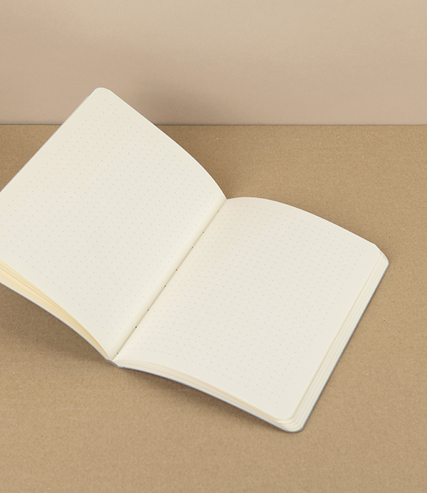 Italian Soft-Cover Dotted Notebook, B6, Navy