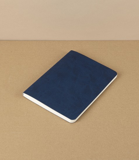Italian Soft-Cover Dotted Notebook, B6, Navy