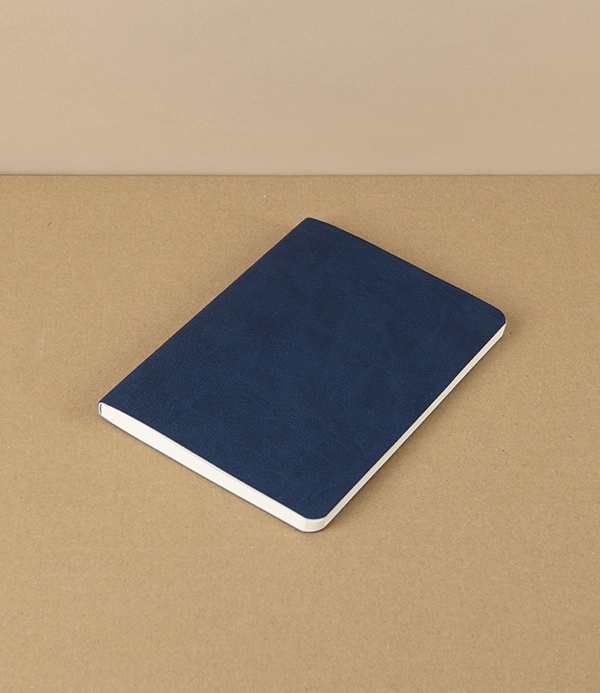 Italian Soft-Cover Dotted Notebook, B6, Navy