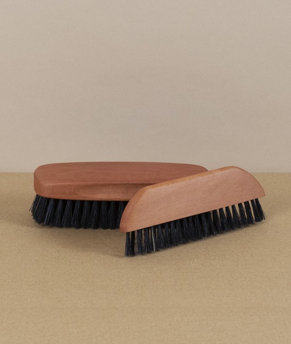 Pear-wood & bristle clothes brush