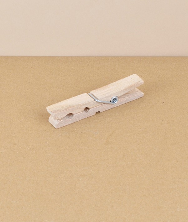 Strong Clothes Pegs, Waxed Beech, Germany