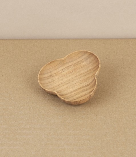 Kito Tiny Wooden Plate, 'Honewort', Cherry Wood