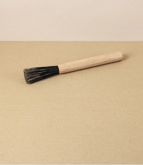 Brush for Small Spaces & Coffee Grinders, Oiled Oak & Horsehair