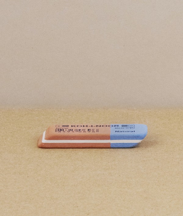 Combined red/blue eraser