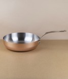 English copper and stainless steel chef’s pan