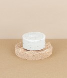 Circular cork soap dish with ridges