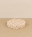 Circular cork soap dish with ridges