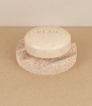 Circular cork soap dish with ridges