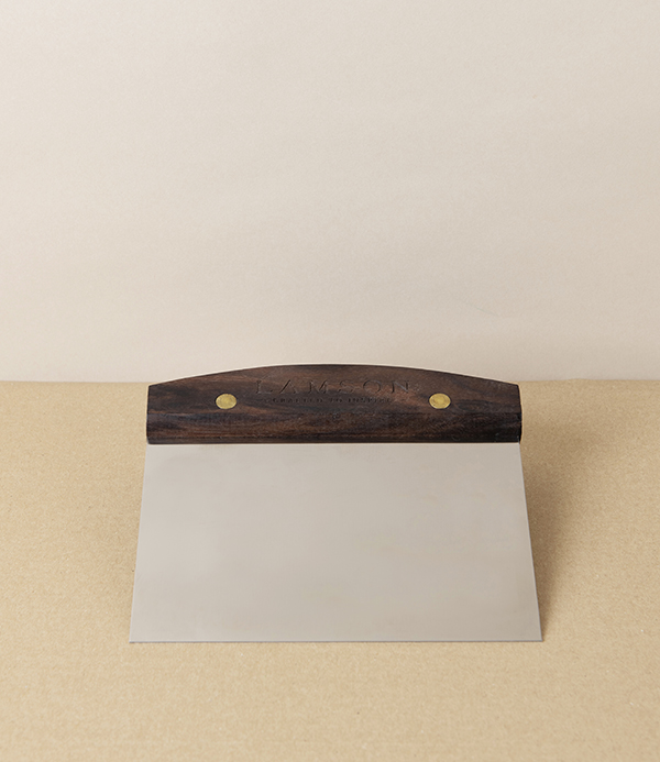 Lamson Dough Scraper with Walnut Handle, 4” by 6”