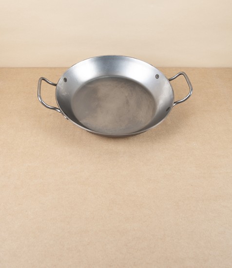 De Buyer Blue Steel Frying Pan, 2 Handles, 24cm