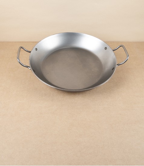 De Buyer Blue Steel Frying Pan, 2 Handles, 28cm