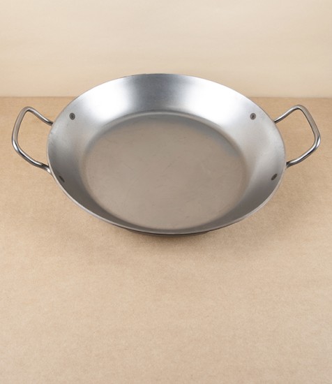 De Buyer Blue Steel Frying Pan, 2 Handles, 32cm