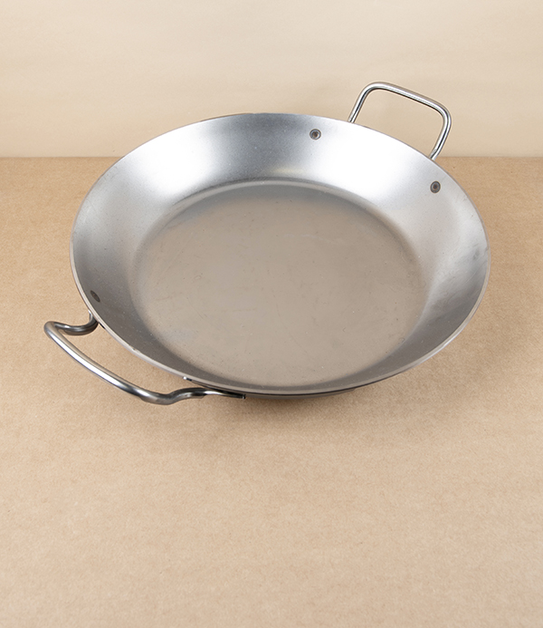 De Buyer Blue Steel Frying Pan, 2 Handles, 32cm