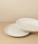 Poterie Digoin Berry Dish & Saucer, Natural Glaze