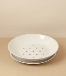 Poterie Digoin Berry Dish & Saucer, Natural Glaze