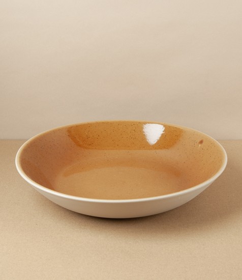 Poterie Digoin Large Serving Dish, 'Miel' Glaze