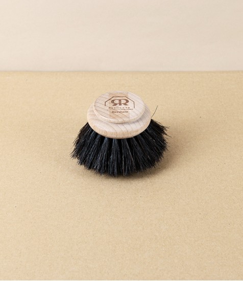 Dish Brush Replacement Head, Black Horsehair, 5cm