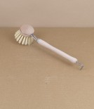 Dish brush with replaceable head, stiff