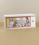 Doll's broom set in wooden case