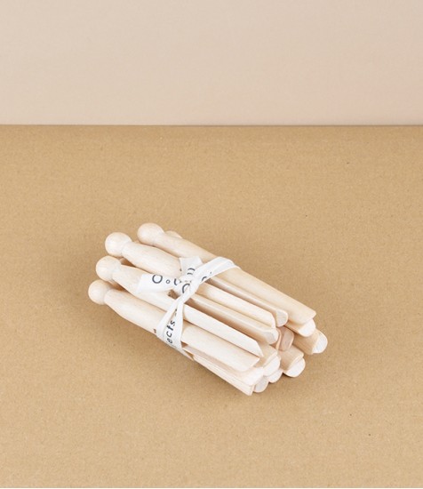 German Waxed Beech Dolly Pegs