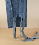 French Washed Linen & Cotton Apron, Indigo