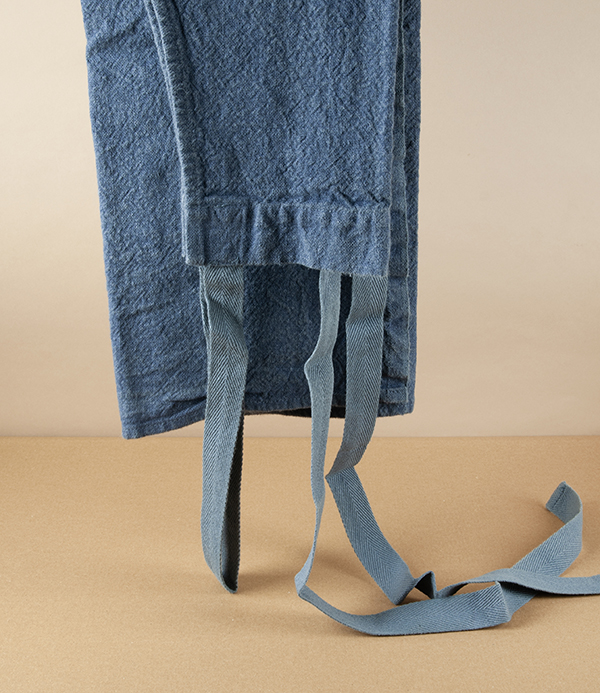 French Washed Linen & Cotton Apron, Indigo