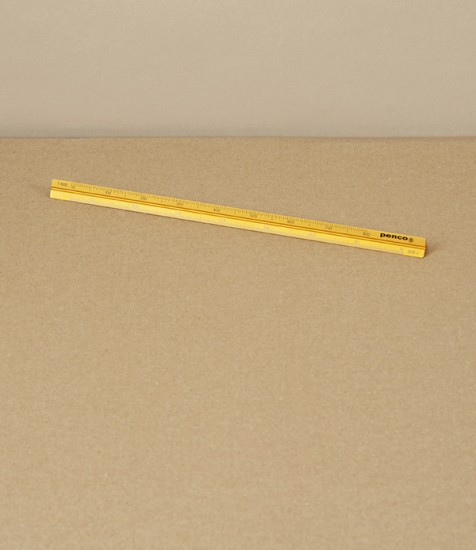 Japanese Aluminium Drafting Scale, Yellow