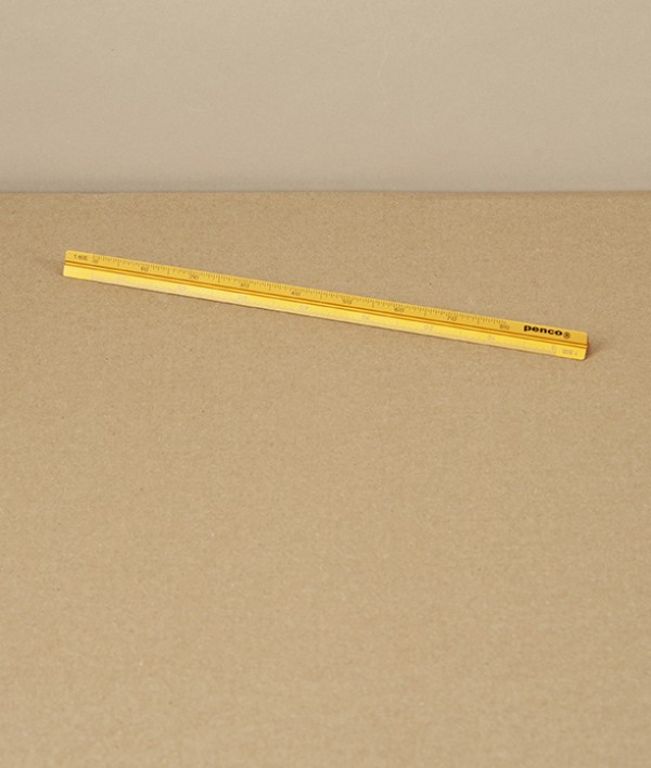 Japanese Aluminium Drafting Scale, Yellow