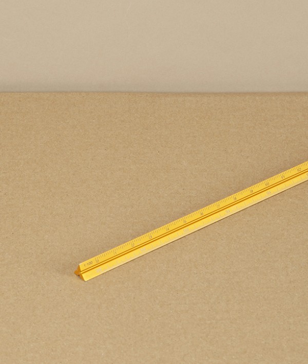 Japanese Aluminium Drafting Scale, Yellow